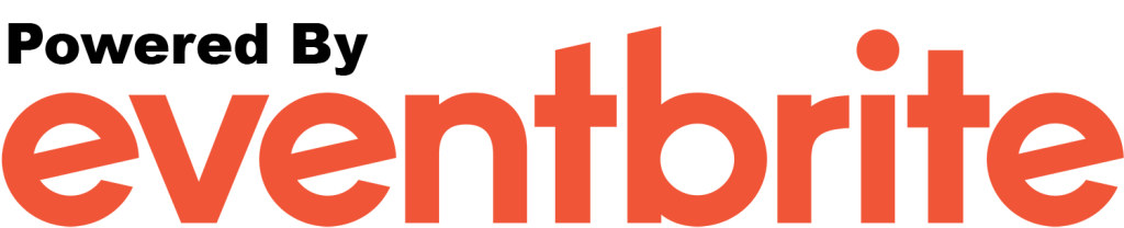 Logo with the text "Powered By" in black, followed by "eventbrite" in large, bold orange letters.